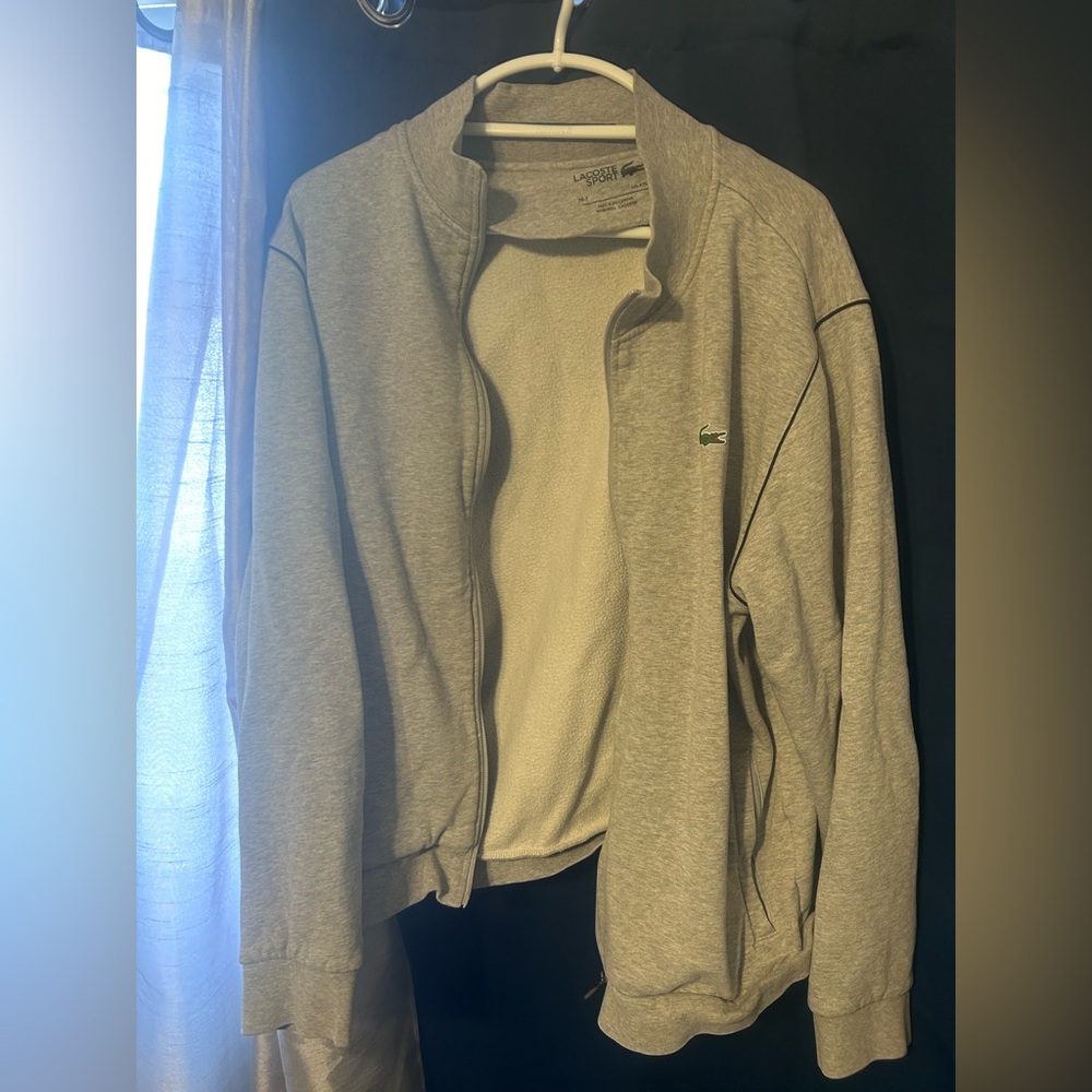 Grey Lacoste sweater XXL fits like XL